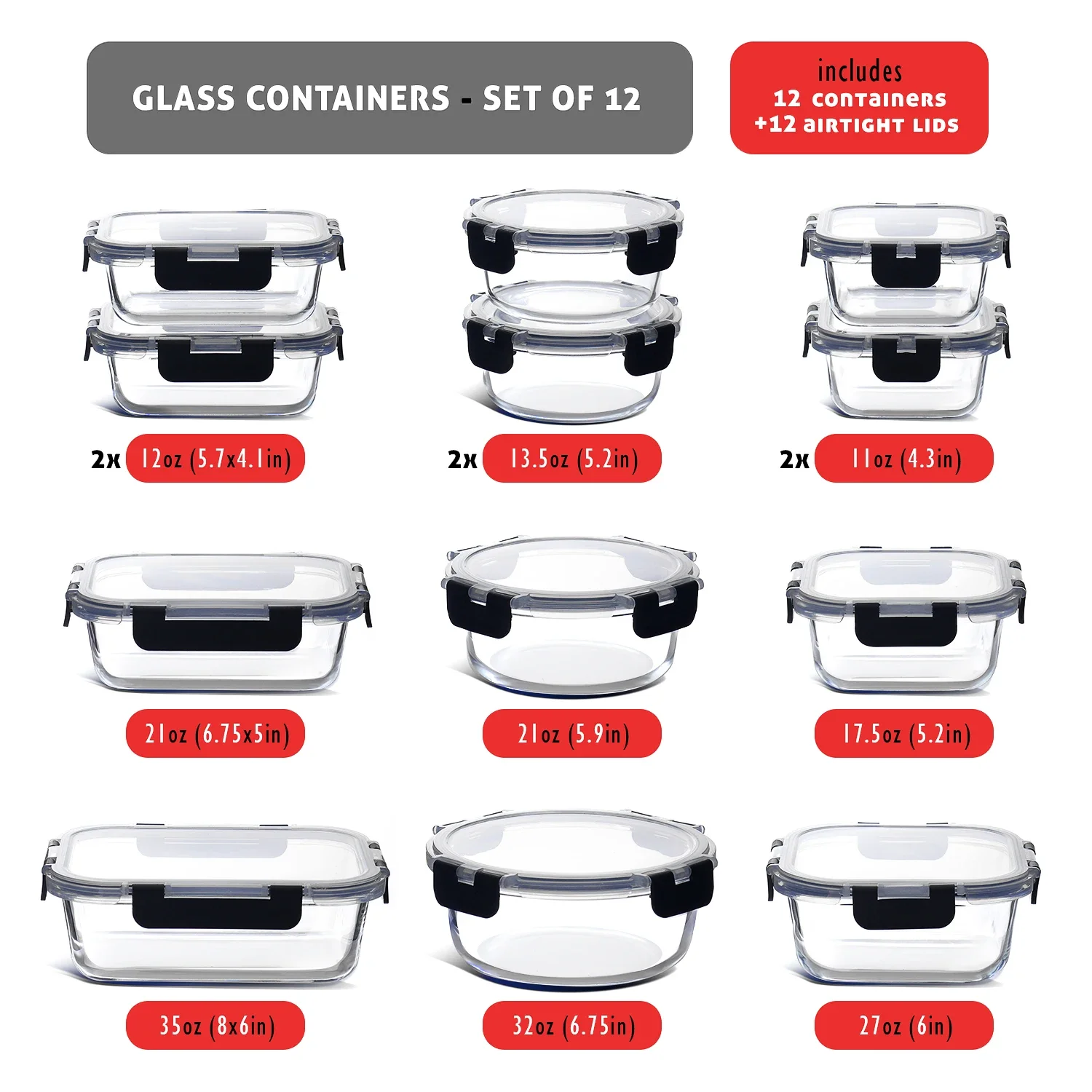 Glass Food Storage Containers  - Food Storage Freezer ulasan dan harga
