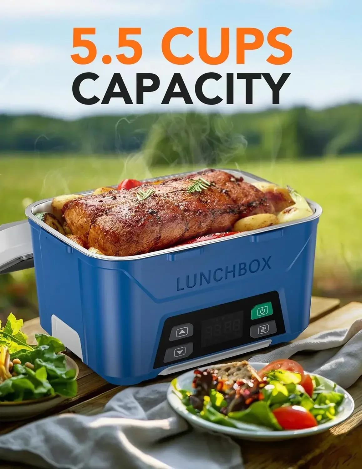 Cordless Electric Lunch Box fo - Portable Food Warmer ulasan dan harga