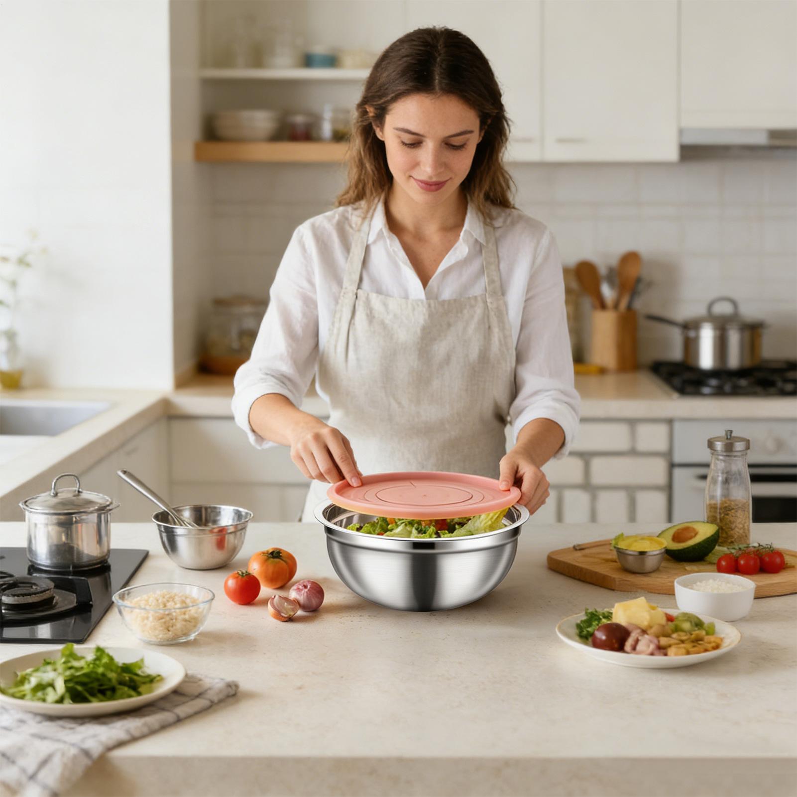 Metal Mixing Bowls Nesting Rou - Food Storage And Organizer ulasan dan harga