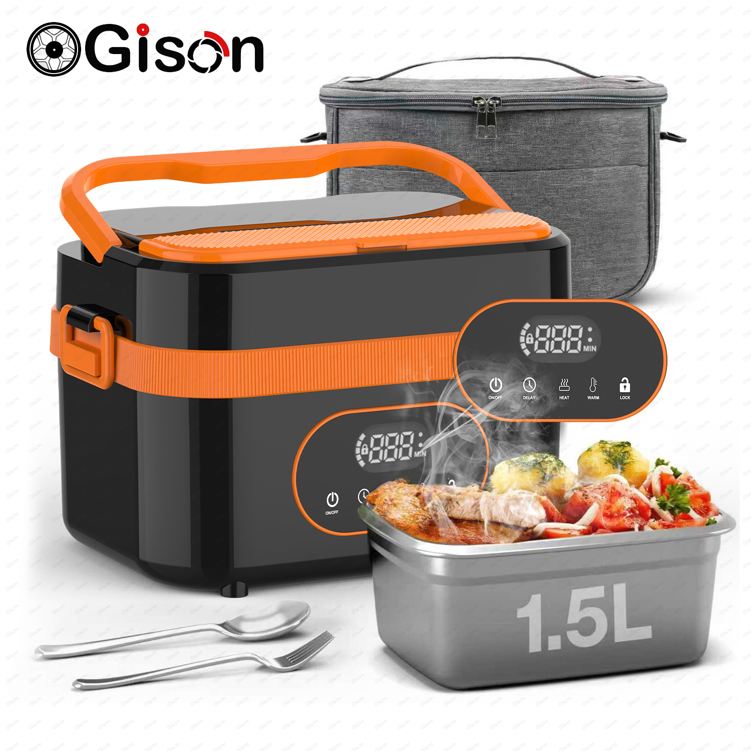 Gison 1.5L Portable Wireless H - Portable Food Warmer ulasan dan harga