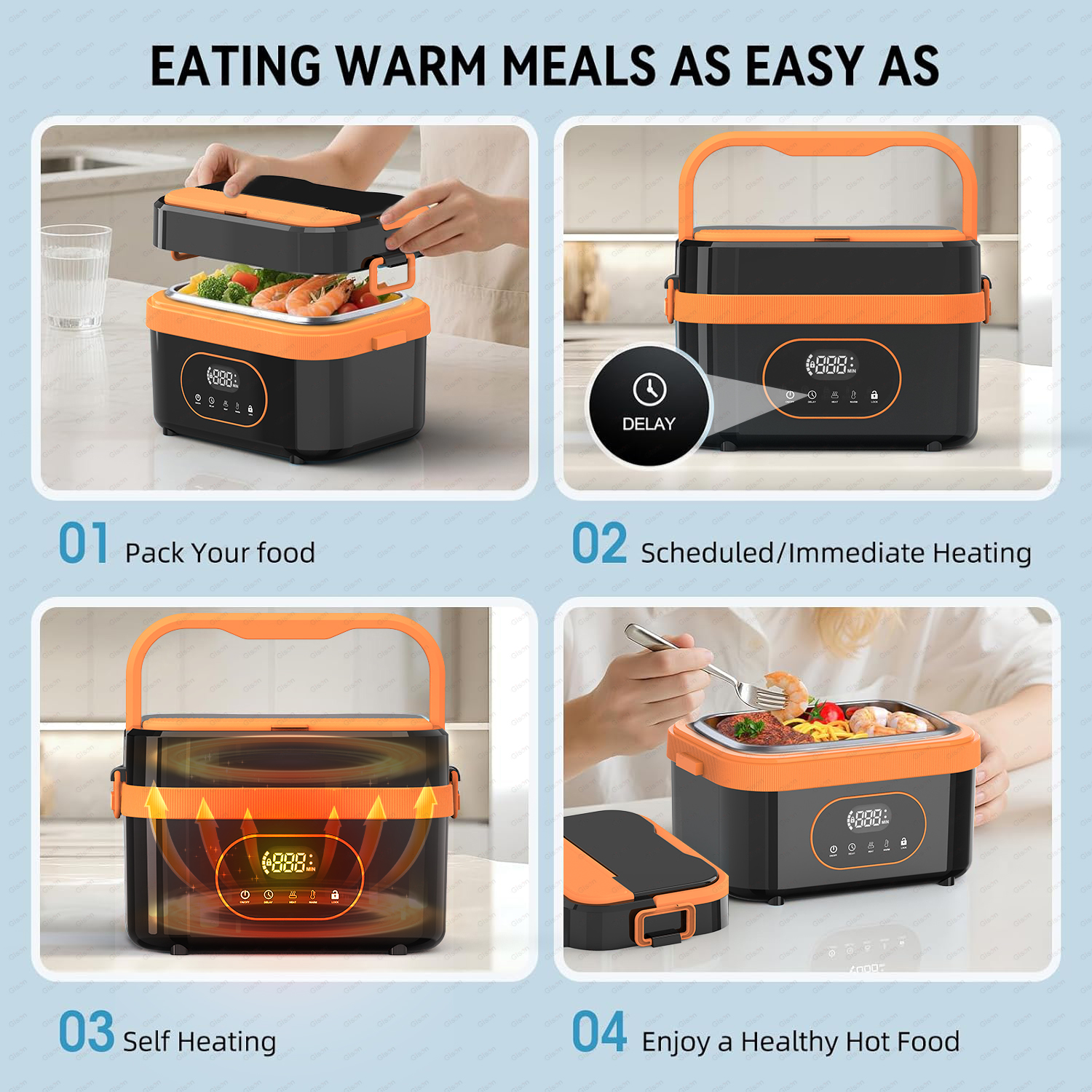 Gison 1.5L Portable Wireless H - Portable Food Warmer ulasan dan harga