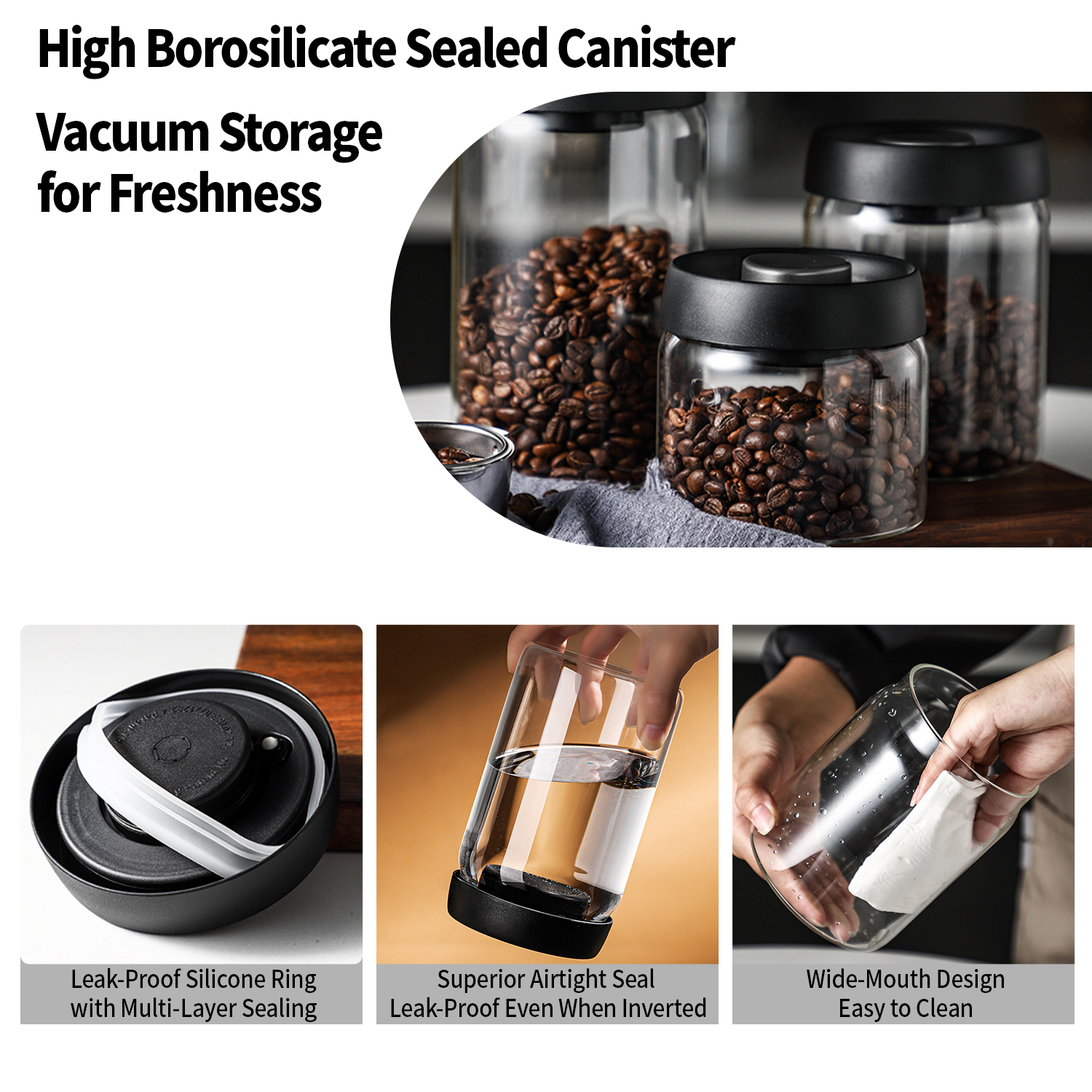 OANKR Vacuum Coffee Canister 5 - Food Storage Canister ulasan dan harga