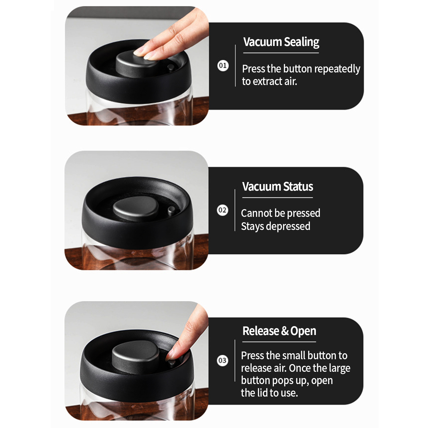 OANKR Vacuum Coffee Canister 5 - Food Storage Canister ulasan dan harga