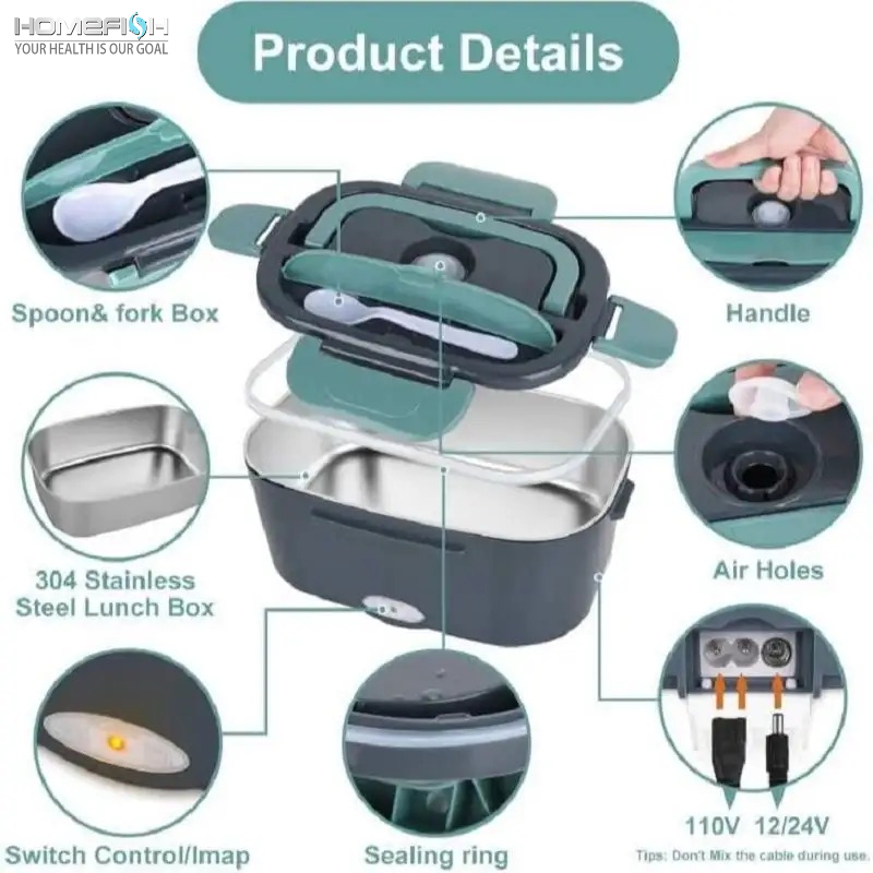 HOMEFISH 1.5 L 60W Electric Lu - Portable Food Warmer ulasan dan harga