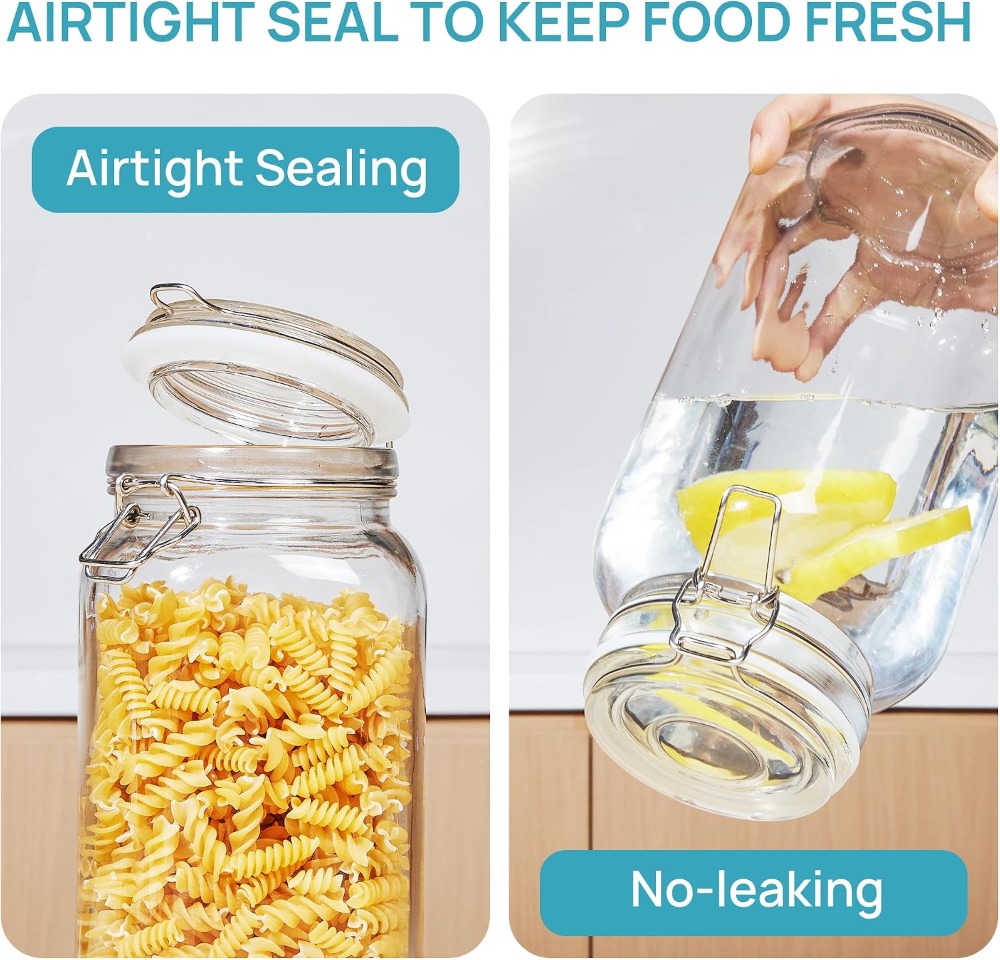 78oz Glass Food Storage Jars w - Food Storage Canister ulasan dan harga