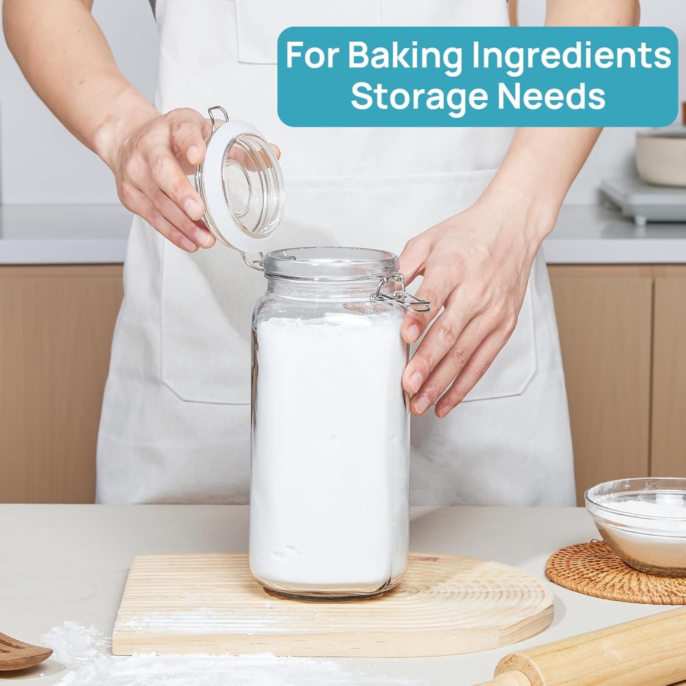 78oz Glass Food Storage Jars w - Food Storage Canister ulasan dan harga