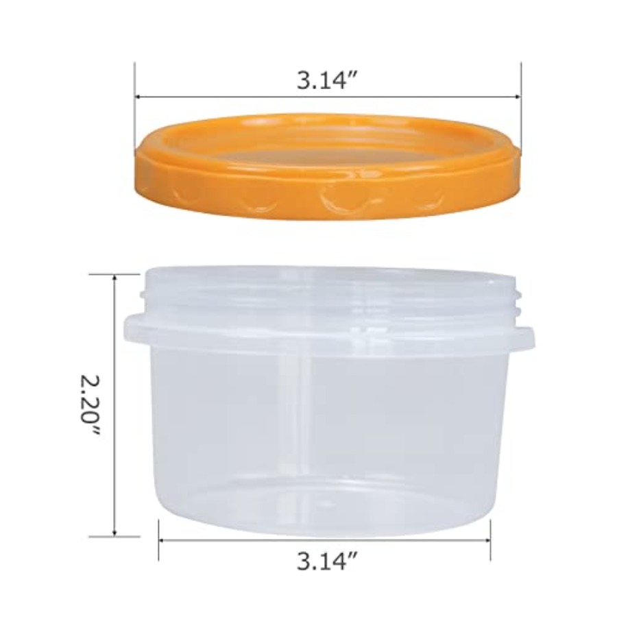8 Pack 8 oz reuseable small pl - Food Storage Yellow ulasan dan harga