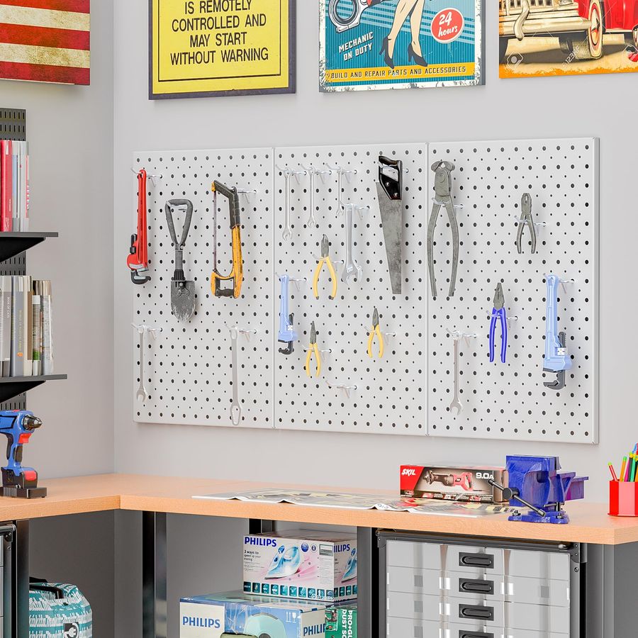 Metal Pegboard Panels, 16 x 12 - Food Storage And Organizer ulasan dan harga