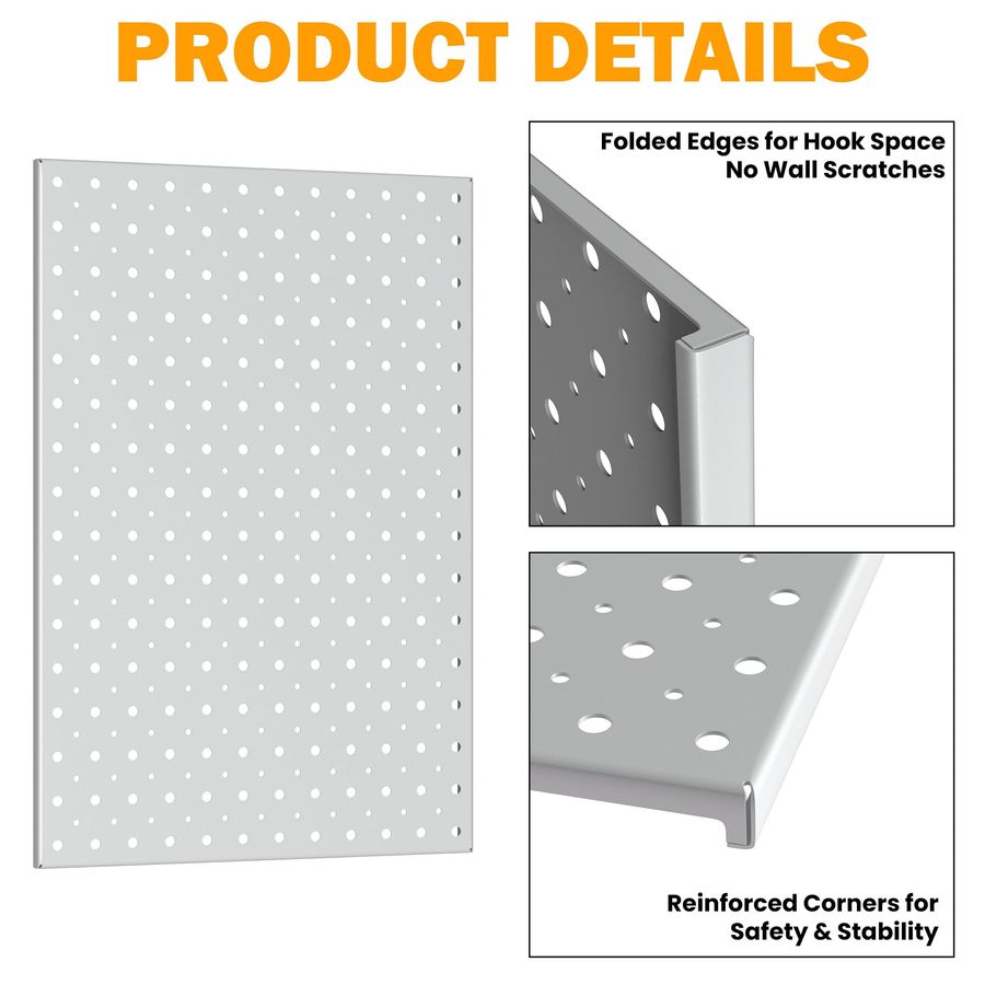 Metal Pegboard Panels, 16 x 12 - Food Storage And Organizer ulasan dan harga