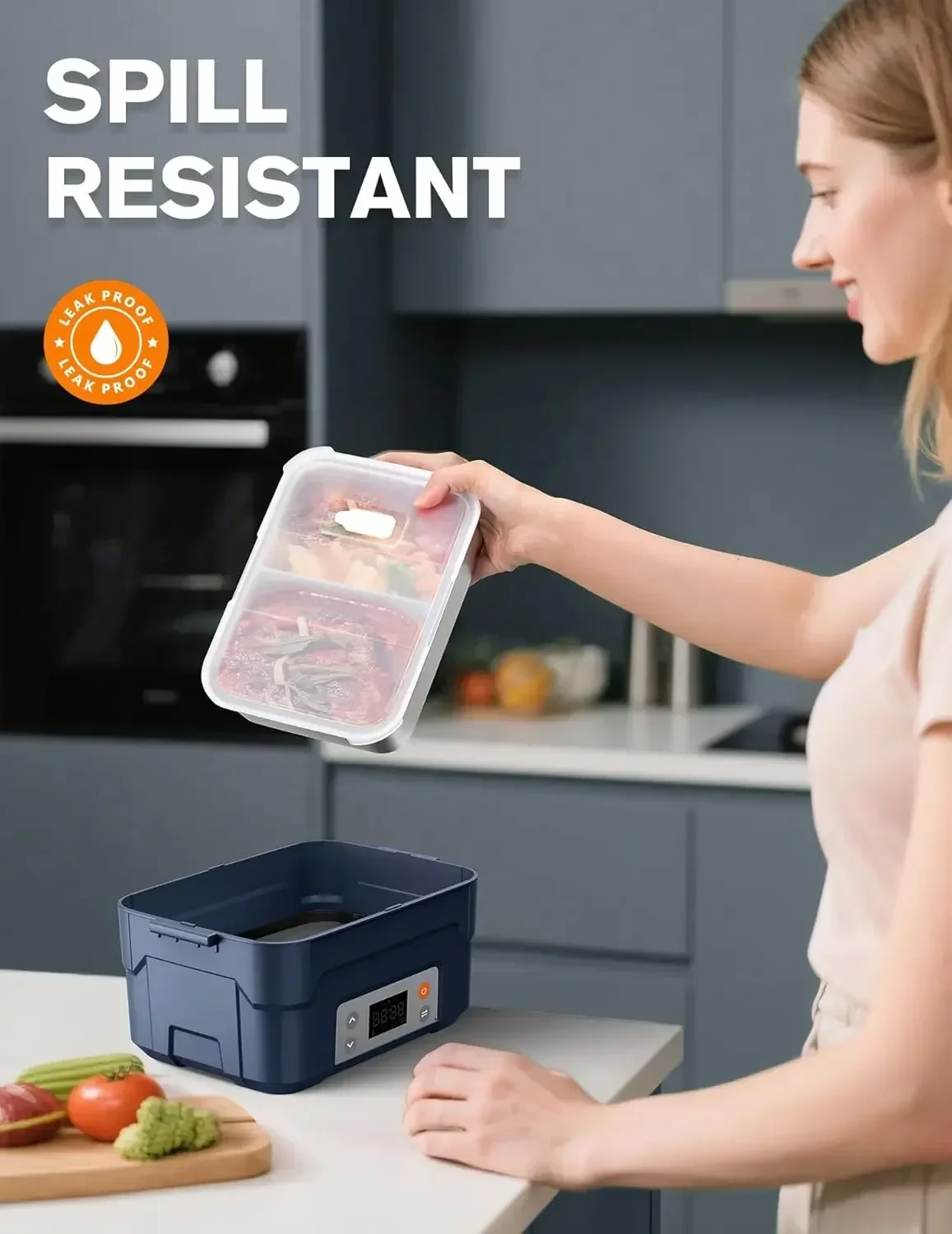 XL 6.3-Cup Cordless Electric L - Portable Food Warmer ulasan dan harga