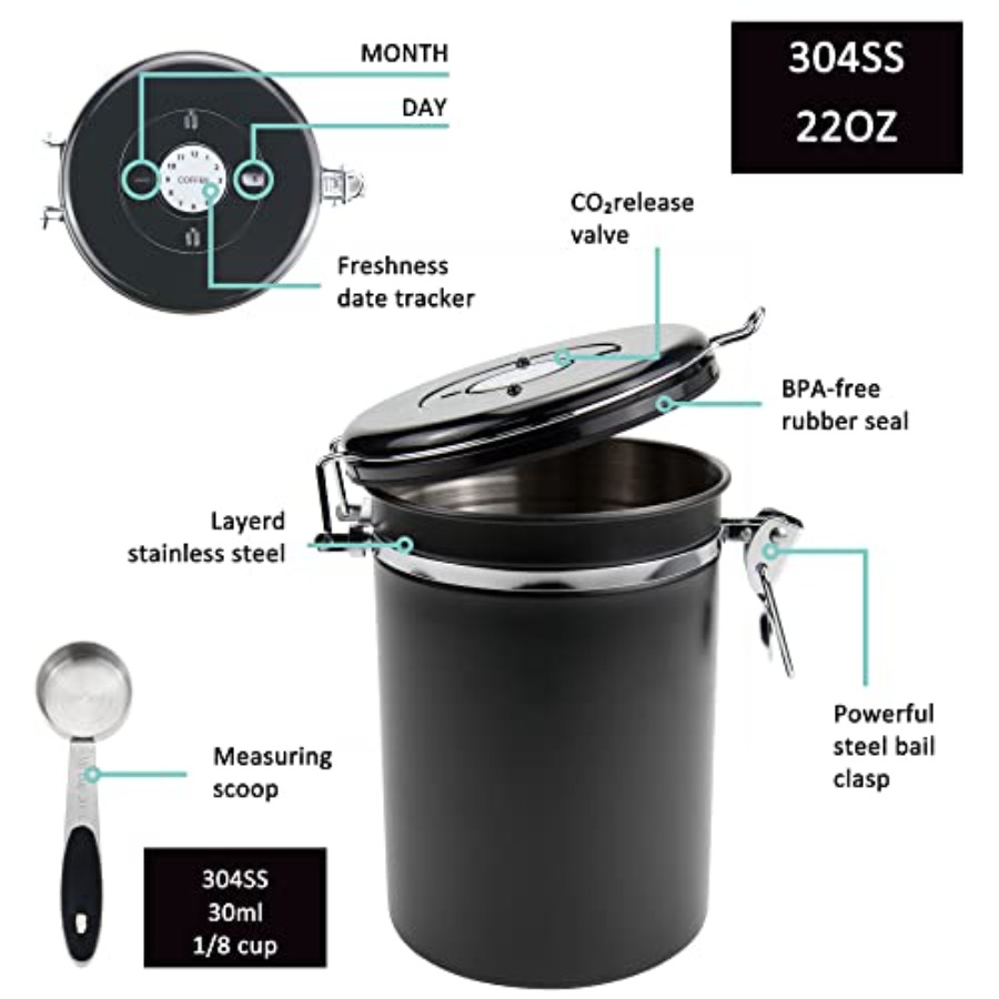x 2pack 22oz Airtight Stainles - Food Storage Canister ulasan dan harga