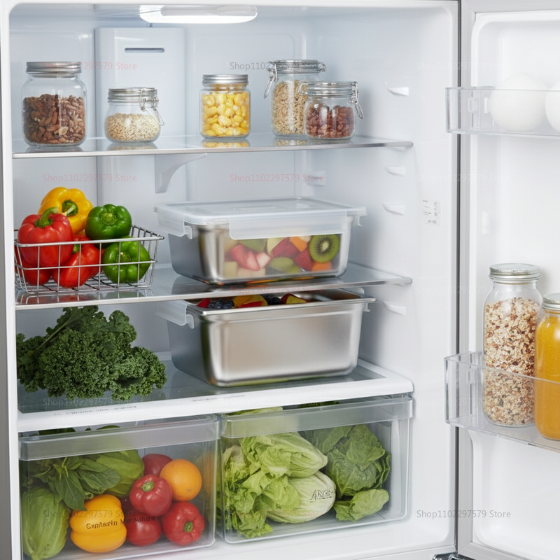 Plate Stainless Steel Food Con - Food Storage And Organizer ulasan dan harga