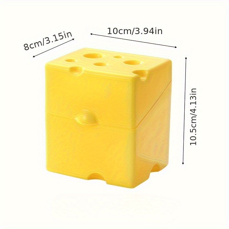 1pc ABS Cheese Storage Box wit - Food Storage Yellow ulasan dan harga