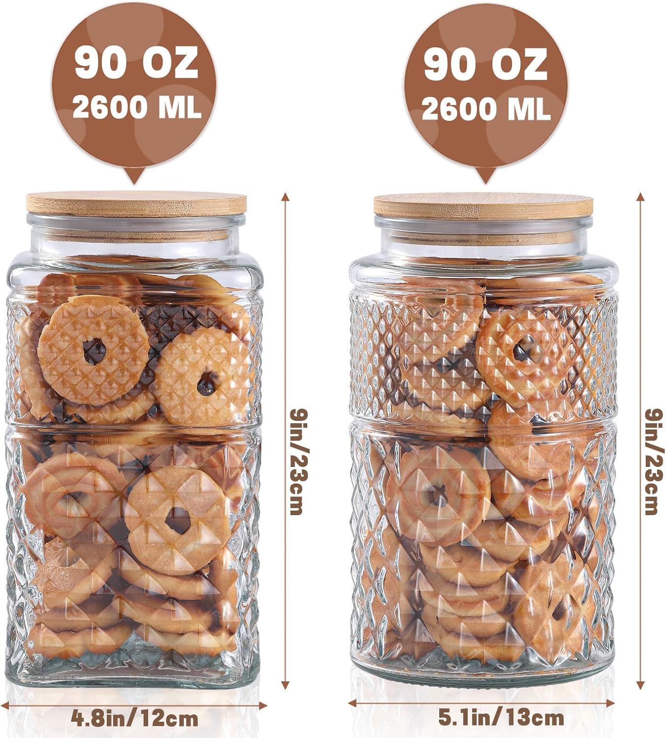 0.7Gallon/2600ml Glass Cookie  - Food Storage Glass Set ulasan dan harga