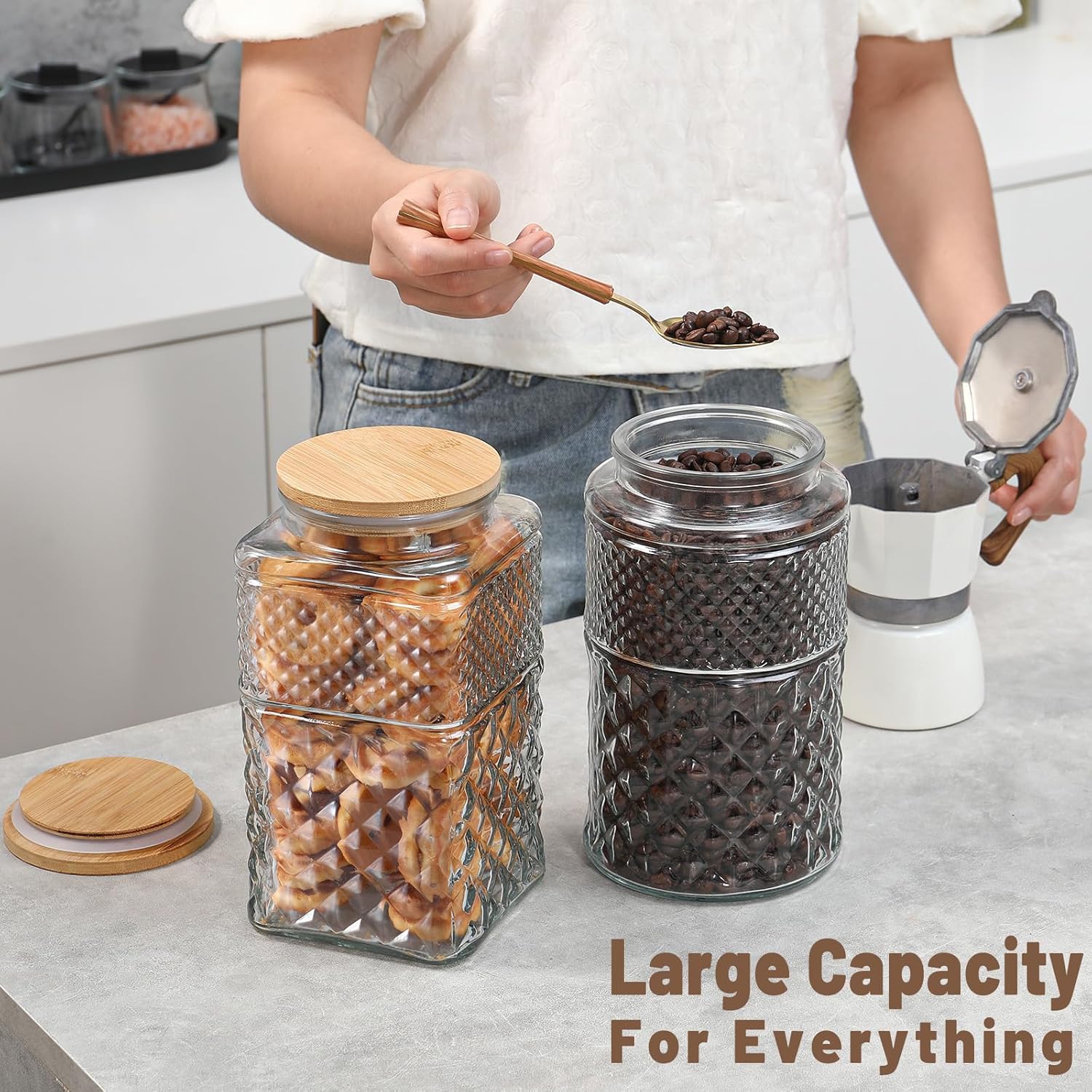 0.7Gallon/2600ml Glass Cookie  - Food Storage Glass Set ulasan dan harga