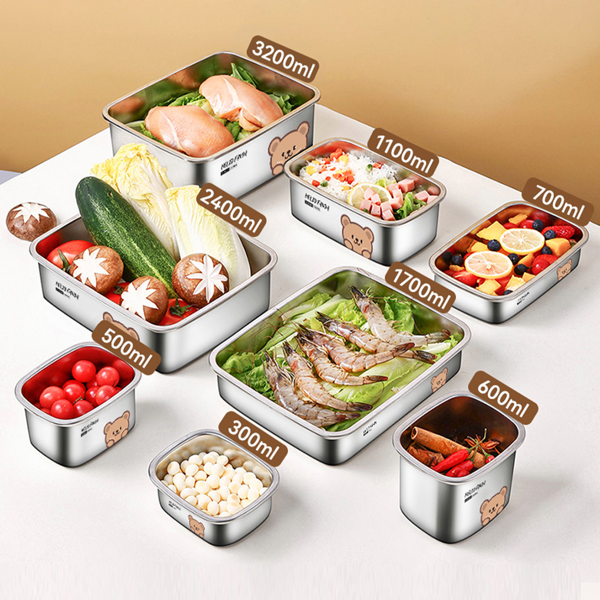 304 Stainless Steel Food Stora - Xxl Food Storage Container ulasan dan harga