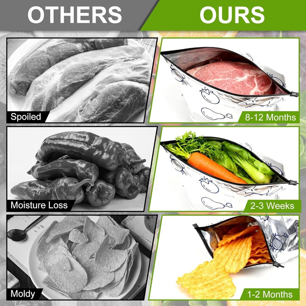 30 Pcs Reusable Mylar Bags for - Food Storage For Long Term ulasan dan harga