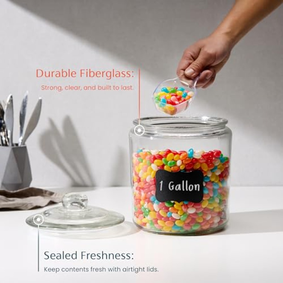 Glass Kitchen Jars Food and Co - Food Storage Canister ulasan dan harga