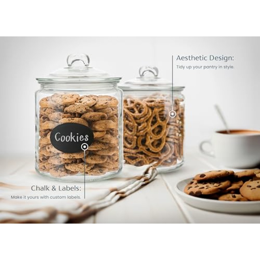 Glass Kitchen Jars Food and Co - Food Storage Canister ulasan dan harga