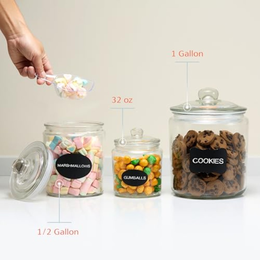 Glass Kitchen Jars Food and Co - Food Storage Canister ulasan dan harga