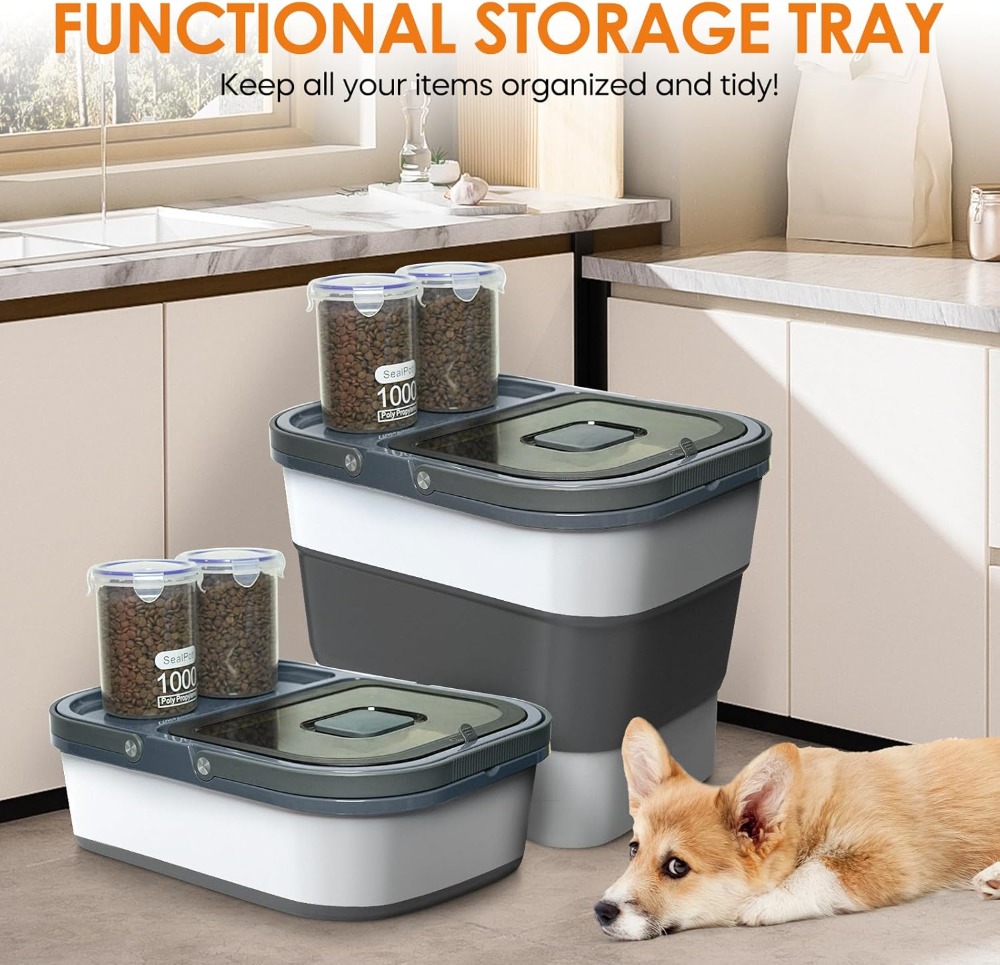 35lbs Collapsible Dog Food Con - Food Storage Small ulasan dan harga