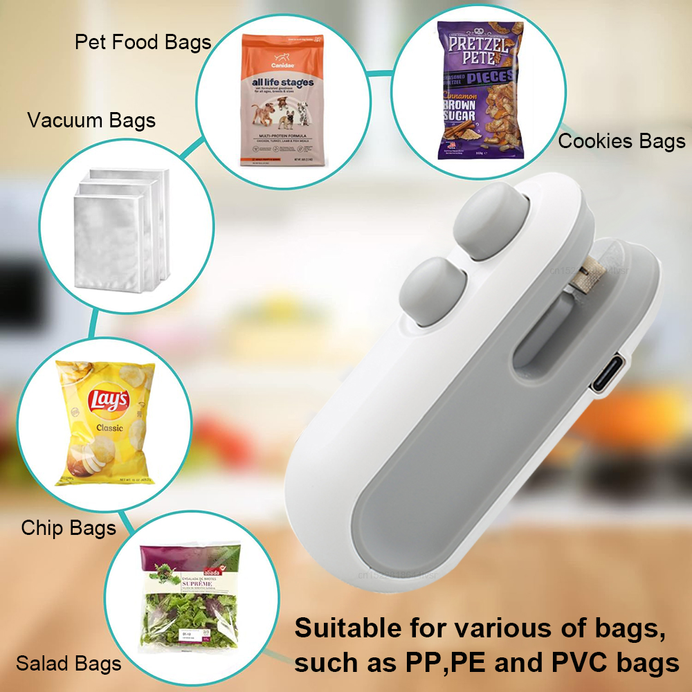 Mini Sealing Machine 2IN1 Heat - Food Storage No Plastic ulasan dan harga