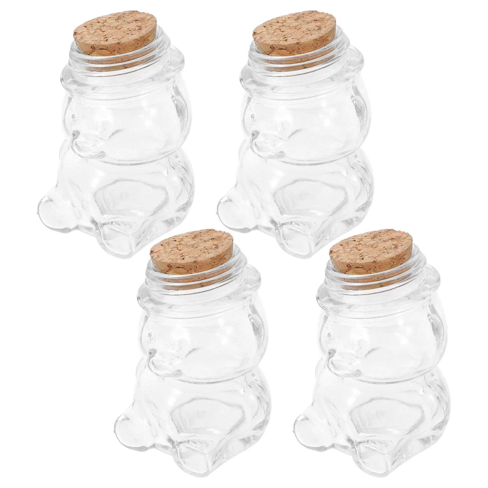 4Pcs Glass Candy Jar Set Trans - Food Storage Glass Set ulasan dan harga