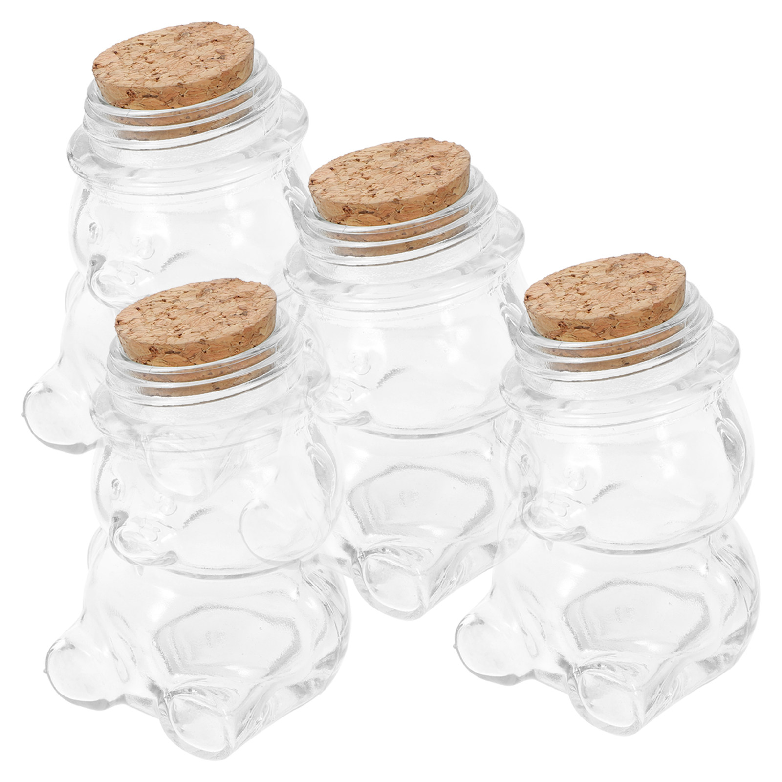 4Pcs Glass Candy Jar Set Trans - Food Storage Glass Set ulasan dan harga