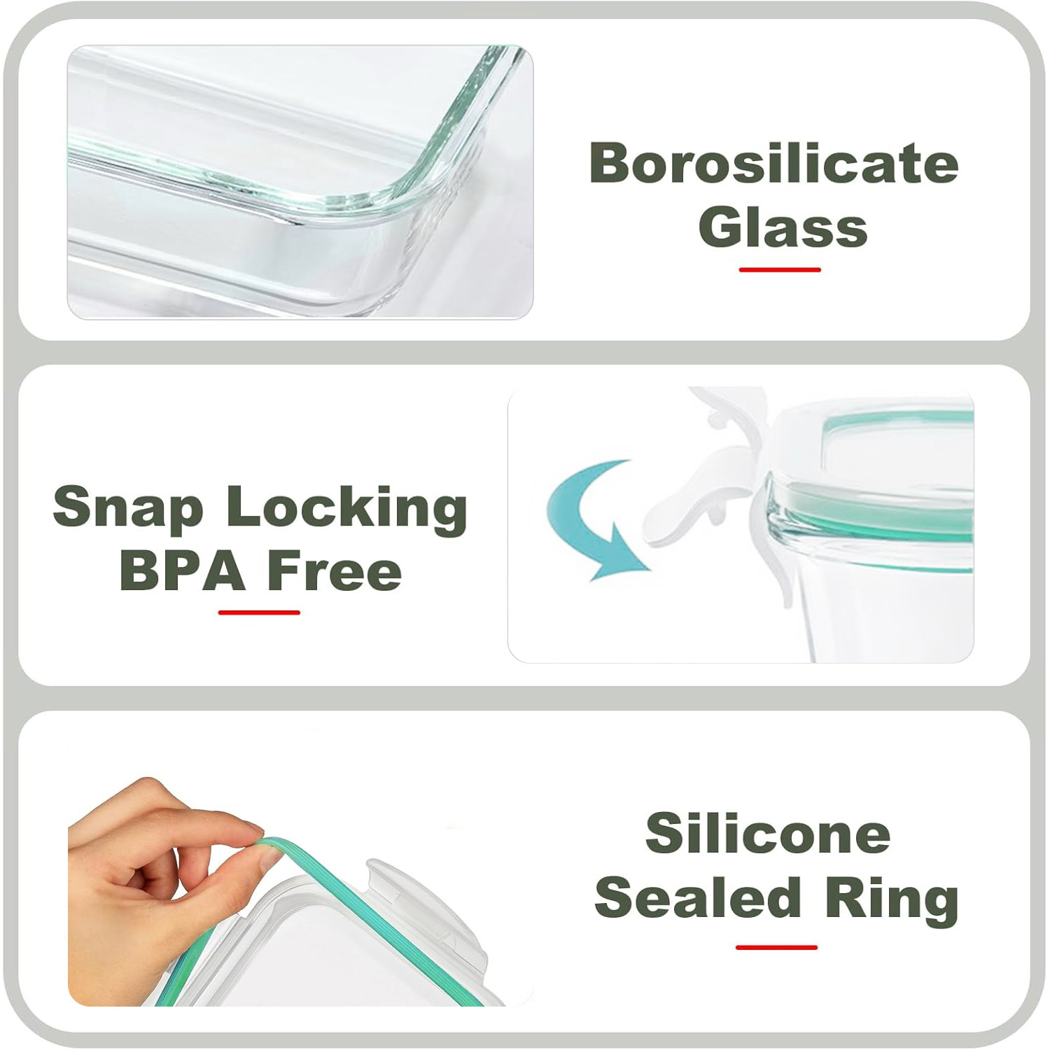 8-Pack Airtight Glass Food Sto - Food Storage Freezer ulasan dan harga