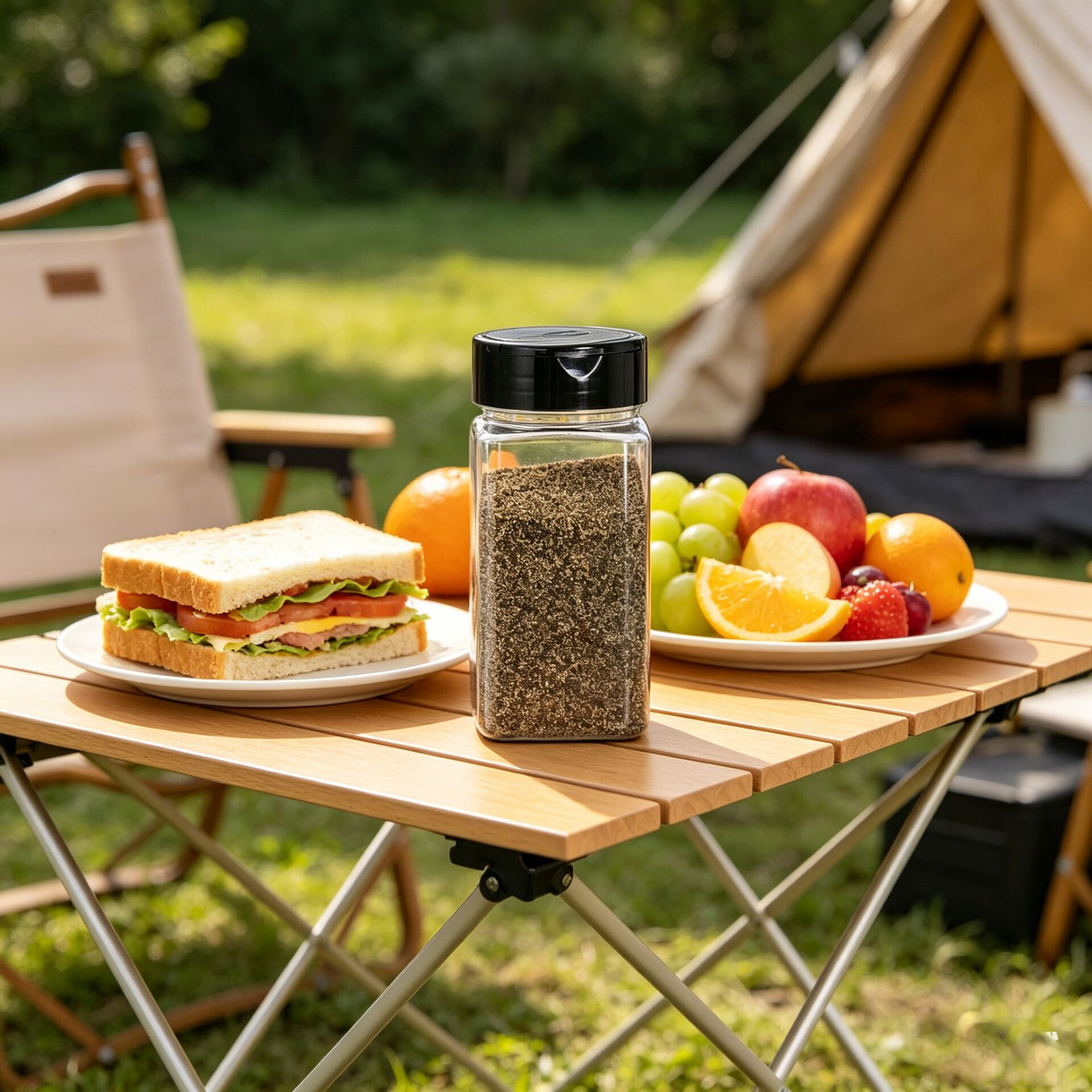 Square Large Plastic Spice Jar - Food Storage And Organizer ulasan dan harga