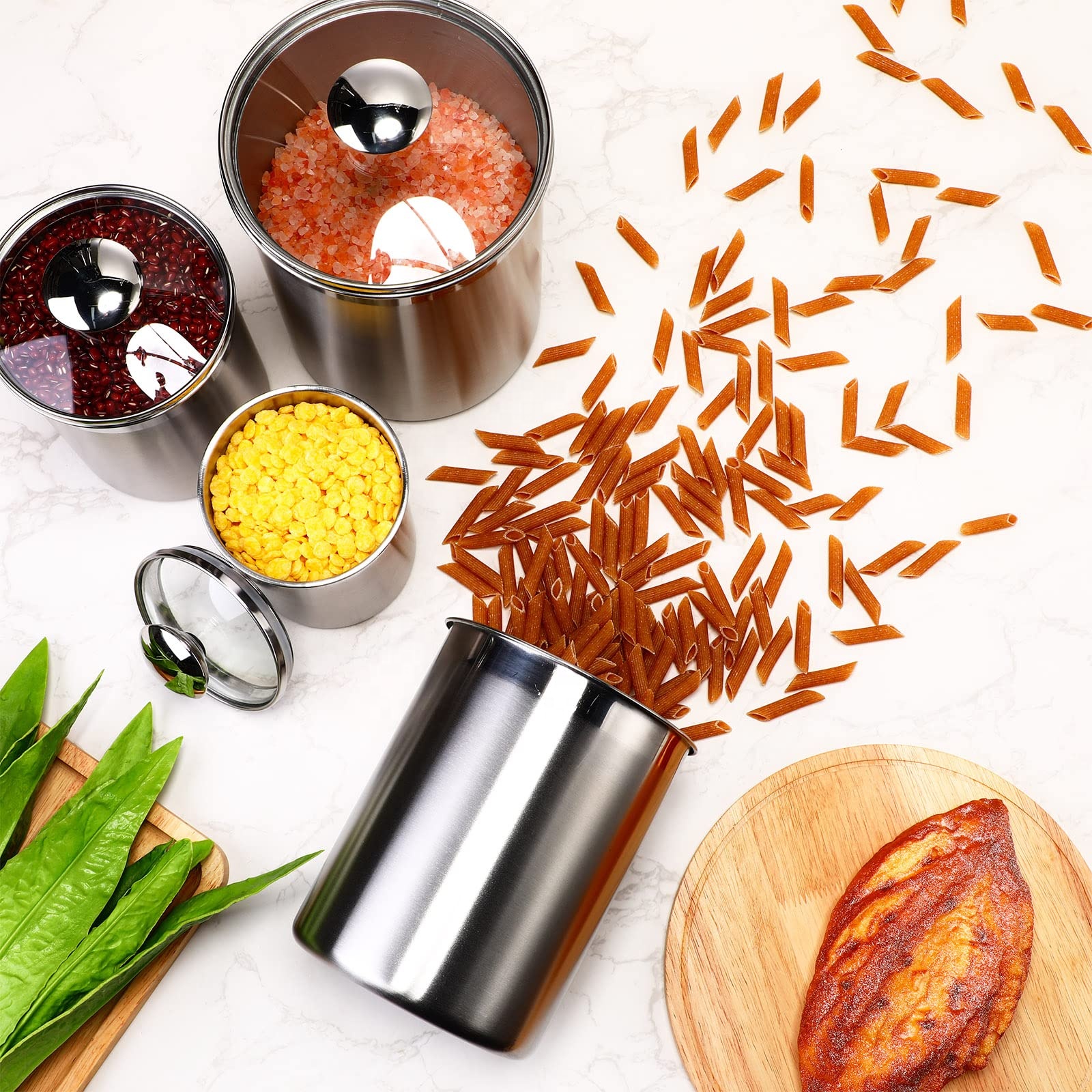 Food Storage Containers Tea Co - Food Storage Glass Set ulasan dan harga