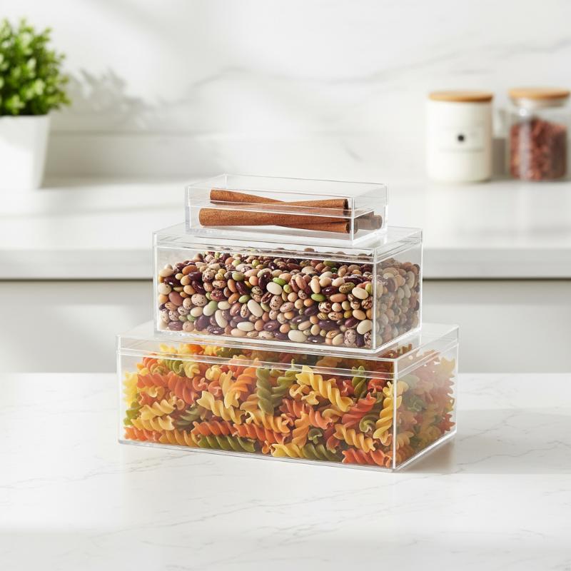 Thickened Rectangular Acrylic  - Food Storage In Plants ulasan dan harga