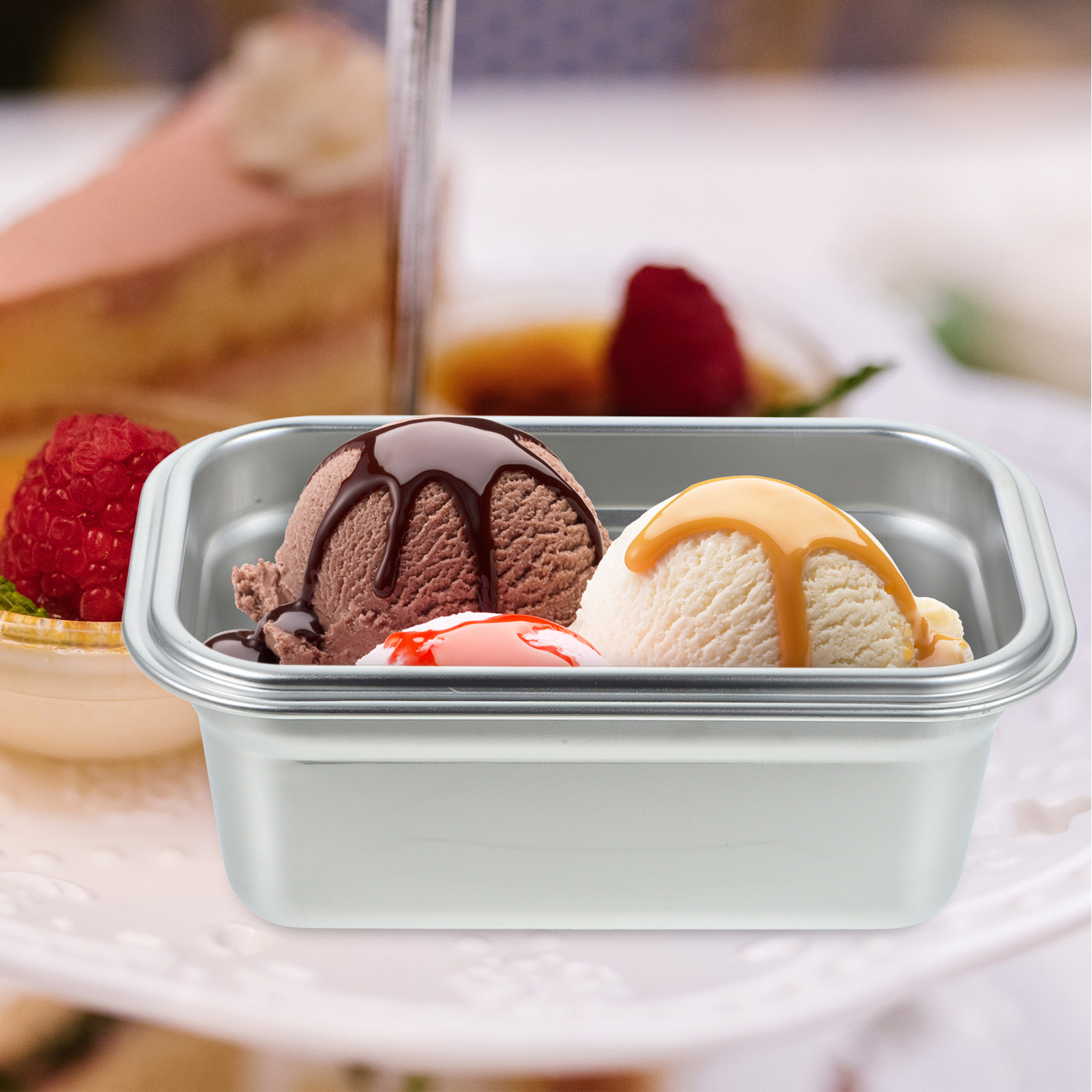 Premium Stainless Steel Ice Cr - Food Storage For Long Term ulasan dan harga