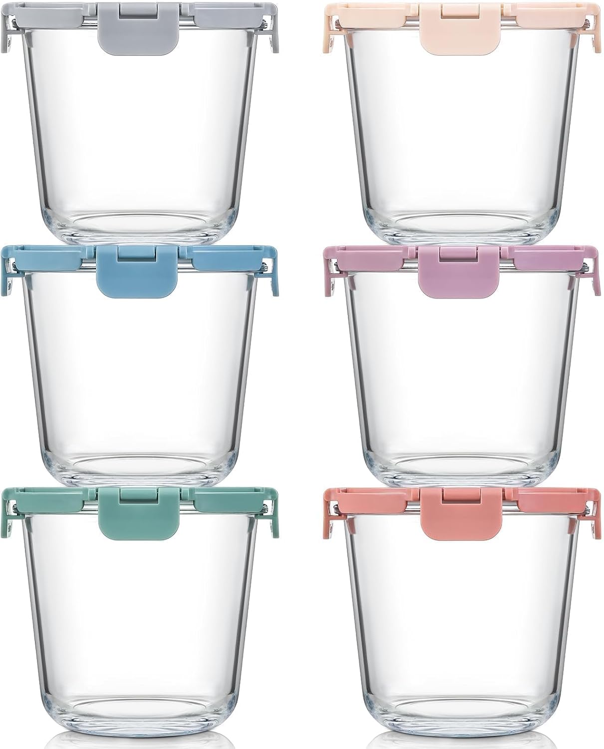 [UPGRADED LID] 6 Sets 3 Cup/24 - Food Storage Glass Set ulasan dan harga
