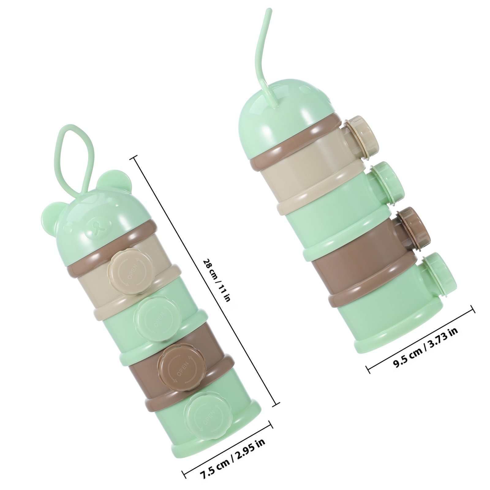 4-Layer Portable Baby Milk Pow - Food Storage Baby ulasan dan harga