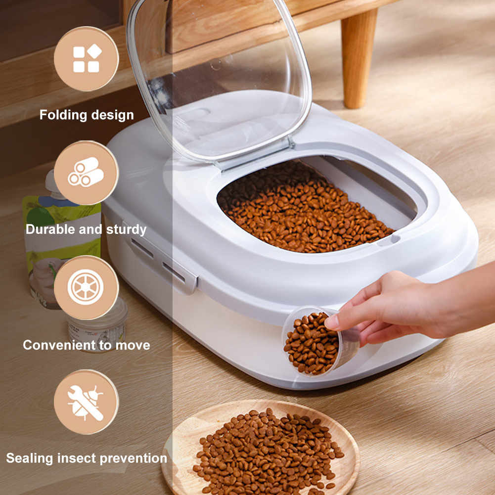 Collapsible Dry Cat Food Box 2 - Food Storage Box Large ulasan dan harga