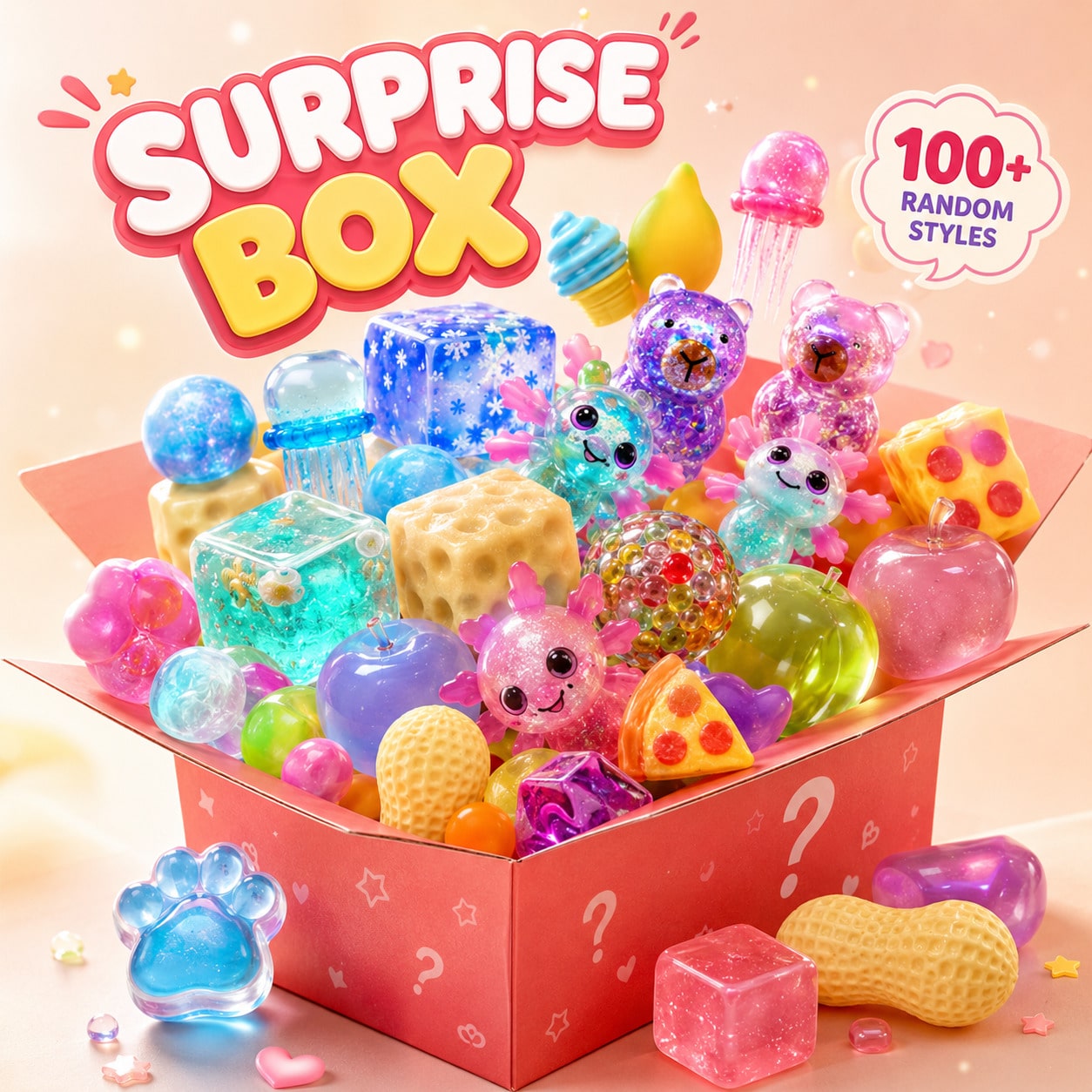 100pcs Surprise Box Squishy To - Food Storage And Container ulasan dan harga