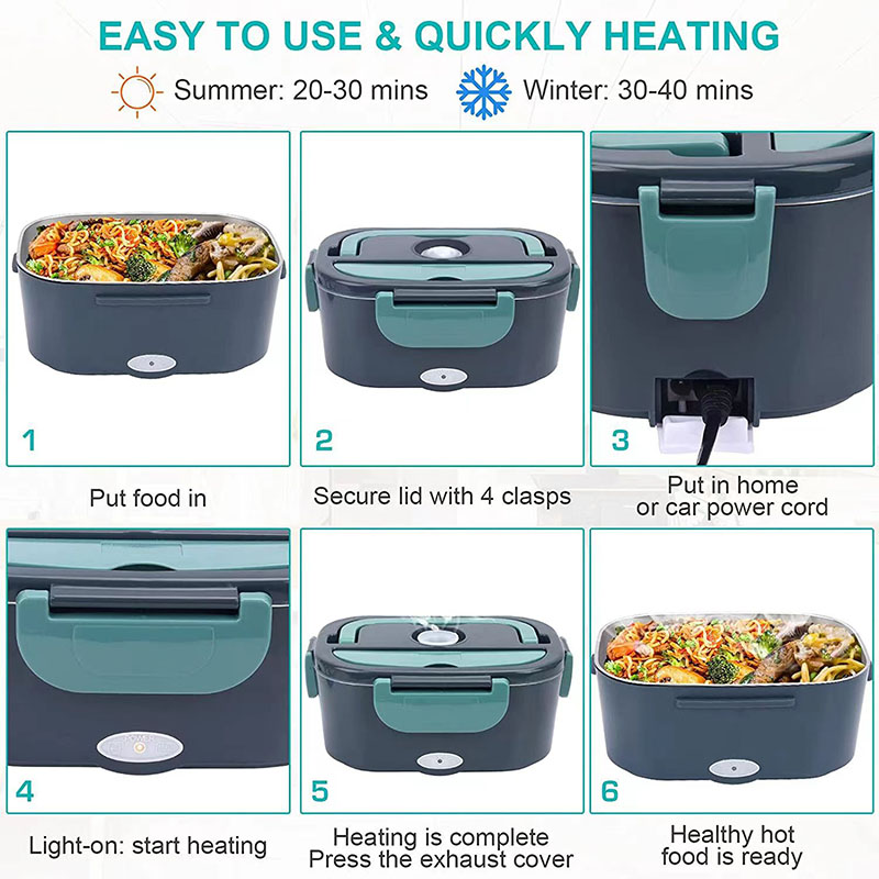 1.5 L 60W Electric Lunch Box F - Portable Food Warmer ulasan dan harga