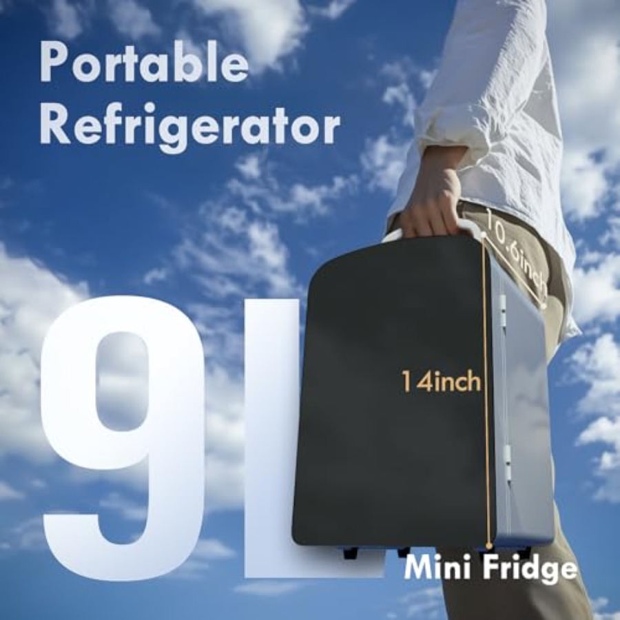 9L Mini Fridge for Bedroom Car - Portable Food Warmer ulasan dan harga