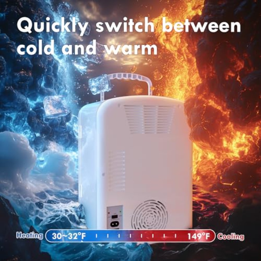 9L Mini Fridge for Bedroom Car - Portable Food Warmer ulasan dan harga
